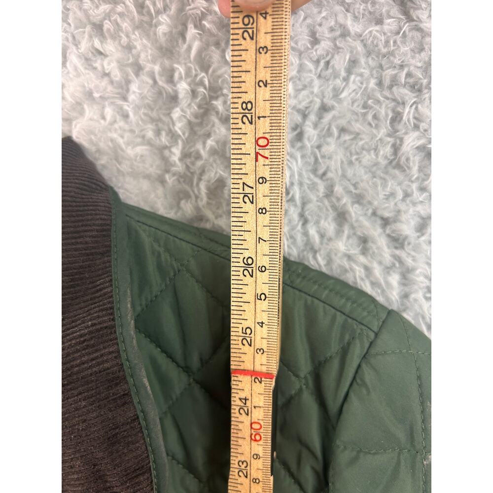 Lands’ End Green Quilted Jacket Women’s M Primaloft Lined Barn Coat - Picture 8 of 10